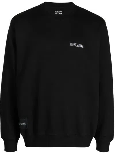 Izzue Logo-print Crew-neck Sweatshirt In Black