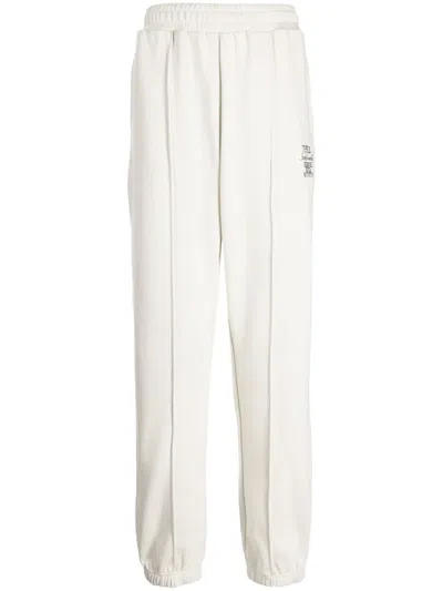 Izzue Logo-print High-waisted Track Pants In Neutrals