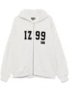 Izzue Logo Print Hooded Jacket In Neutrals
