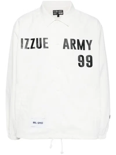 Izzue Logo-print Jacket In White