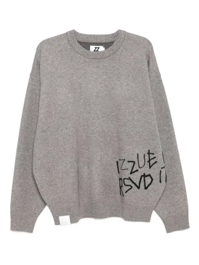 Izzue Logo-print Jumper In Gray