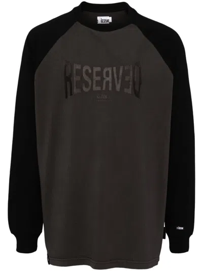 Izzue Logo Print Sewatshirts In Black