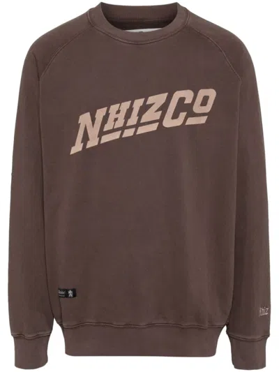 Izzue Logo Print Sweatshirt In Brown