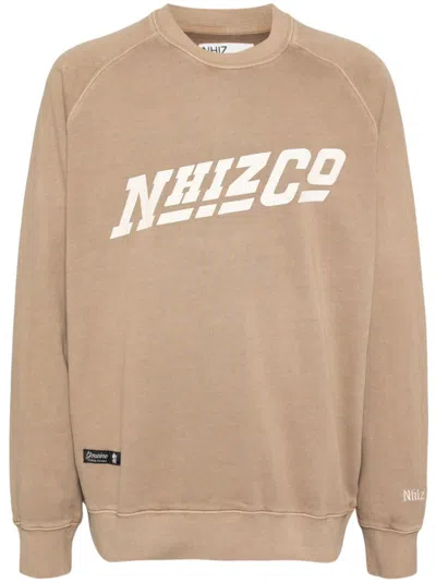 Izzue Logo Print Sweatshirt In Neutrals