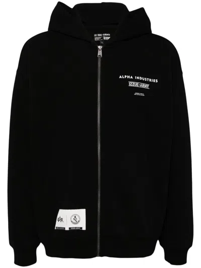 Izzue Logo-printed Hooded Jacket In Black