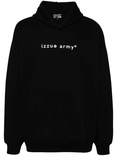 Izzue Logo-printed Hoodie In Black