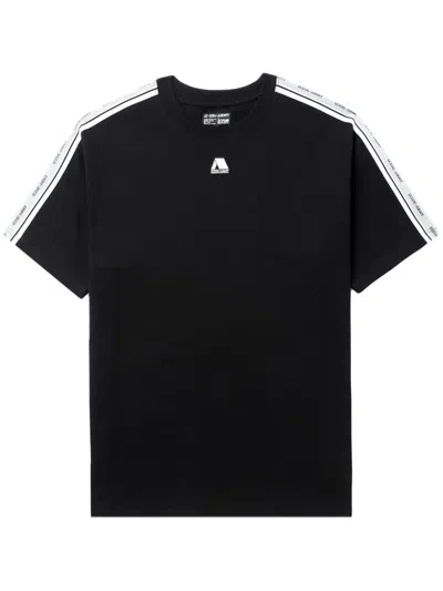 Izzue Logo-tape Cotton T-shirt In Schwarz