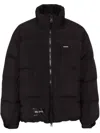 Izzue Logo Zip-up Padded Jacket In Black