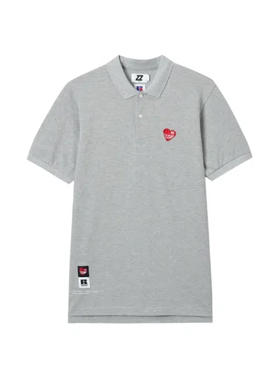 Izzue Logo-appliqué Polo Shirt In Gray