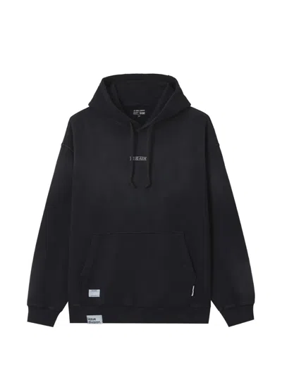 Izzue Logo-embroidered Drawstring Hoodie In Black