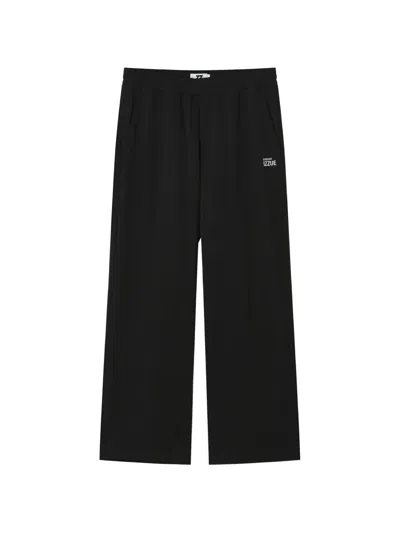 Izzue Logo-embroidered Trousers In Black