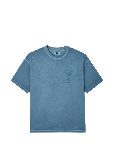 Izzue Logo-embroidered T-shirt In Blue