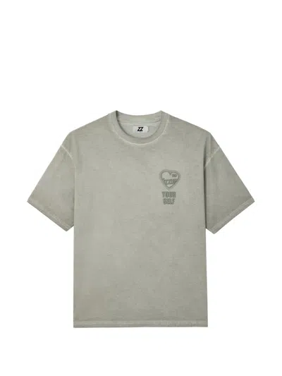 Izzue Logo-embroidered T-shirt In Gray