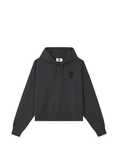 Izzue Logo-patch Drawstring Hoodie In Black
