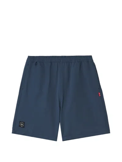 Izzue Logo-patch Elasticated-waist Shorts In Blue