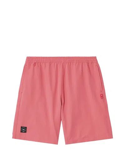 Izzue Logo-patch Elasticated-waist Shorts In Pink