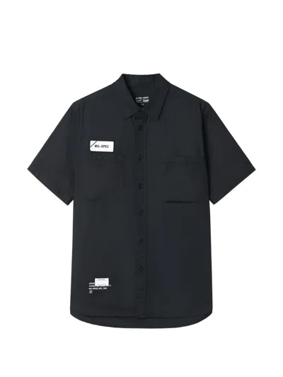 Izzue Logo-patch Short-sleeve Shirt In Black