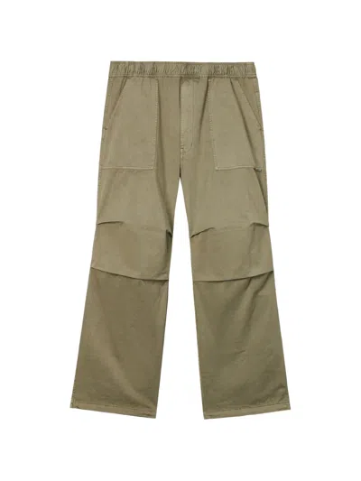 Izzue Logo-patch Straight-leg Trousers In Green