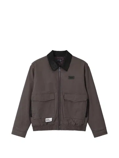 Izzue Logo-patch Zip-up Jacket In Multi