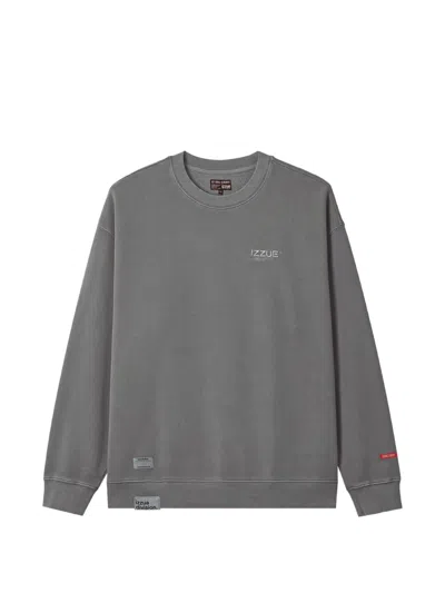 Izzue Logo-print Cotton Sweatshirt In Gray
