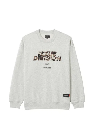 Izzue Logo-print Cotton Sweatshirt In Gray