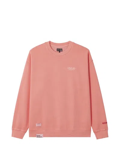 Izzue Logo-print Cotton Sweatshirt In Pink