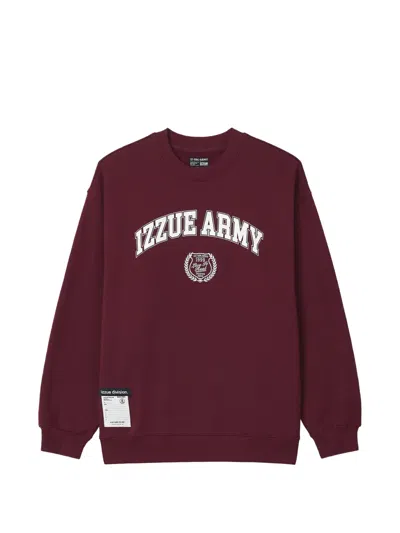 Izzue Logo-print Crew-neck Sweater In Brown