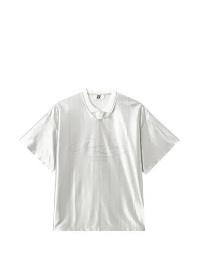 Izzue Logo-print Jersey T-shirt In Metallic
