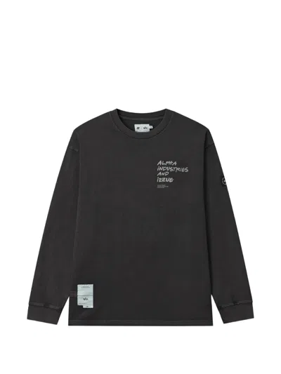 Izzue Logo-print Long-sleeve T-shirt In Black