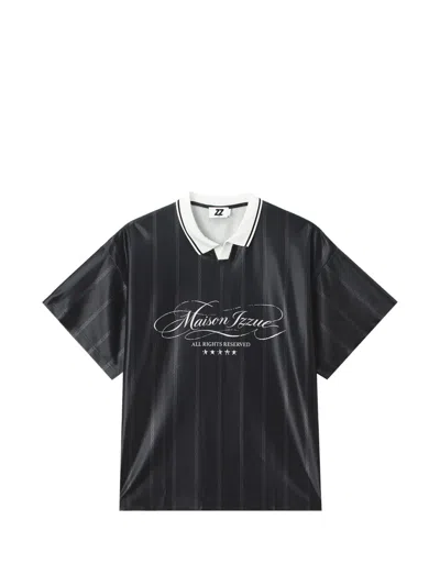 Izzue Logo-print Striped T-shirt In Blue