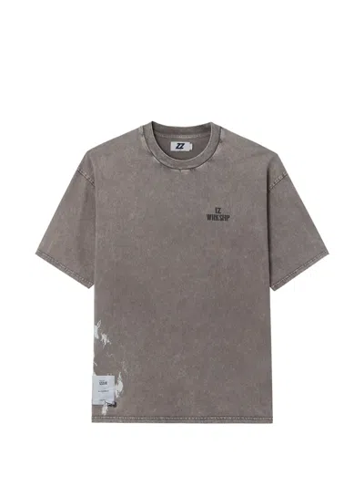 Izzue Logo-print T-shirt In Gray