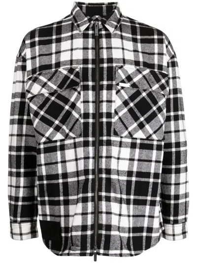 Izzue Long-sleeve Zip-up Shirt In Black