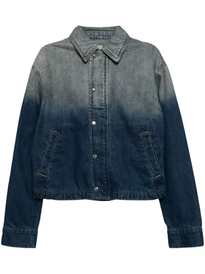 Izzue Long-sleeved Denim Jacket In Blue