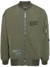 Izzue Ma1 Logo-appliqué Bomber Jacket In Green