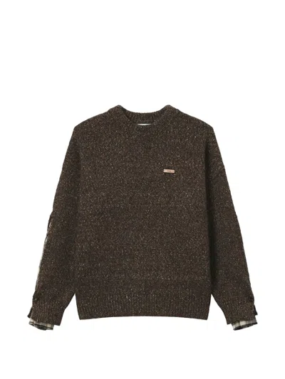 Izzue Marl-knit Sweater In Brown