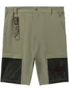 Izzue Mesh-panelled Bermuda Shorts In Green