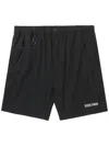 Izzue Mid-rise Straight-leg Shorts In Black
