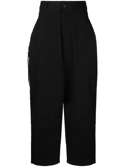 Izzue Mid-rise Straight-leg Trousers In Black