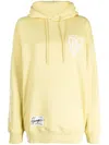 Izzue Motif-embroidered Cotton Blend Hoodie In Yellow