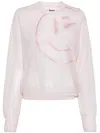 Izzue Motif-embroidered Jumper In Pink