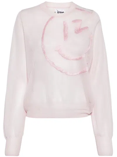 Izzue Motif-embroidered Jumper In Pink