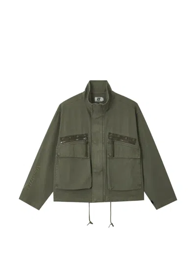 Izzue Multi-pocket Drawstring Jacket In Green