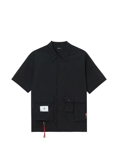 Izzue Multi-pocket Shirt In Black