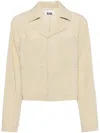 Izzue Notched-lapel Concealed-fastening Shirt In Brown