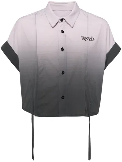 Izzue Ombré-effect Cropped Shirt In Purple
