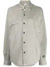 Izzue Oversized Panelled Shirt In Brown