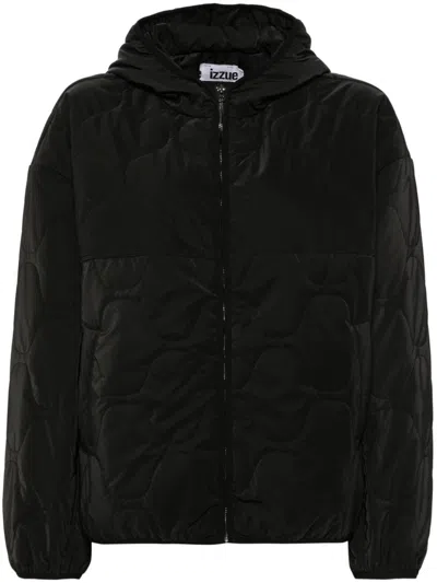 Izzue Panelled Bomber Jacket In Black