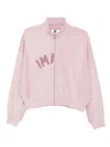 Izzue Panelled Cotton Sweatshirt In Pink