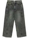 Izzue Panelled Wide-leg Jeans In Blue