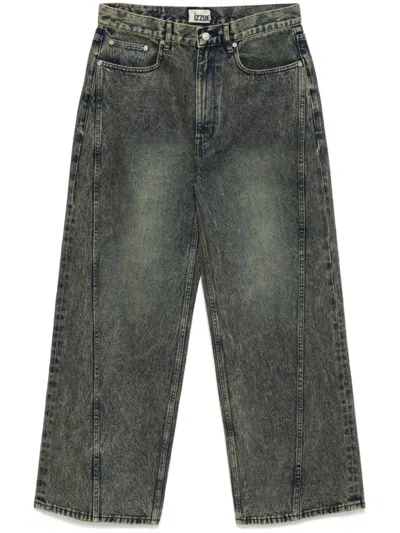 Izzue Panelled Wide-leg Jeans In Blue